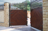 Уличные распашные ворота DoorHan с решеткой 3500x2100